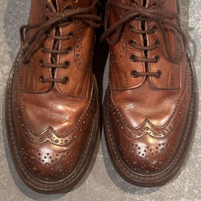 トリッカーズ  M2508 カントリーブーツ ダークブラウン カーフ サイズUK6 Tricker’s ブーツ 約24.5cm【LA】【中古】
