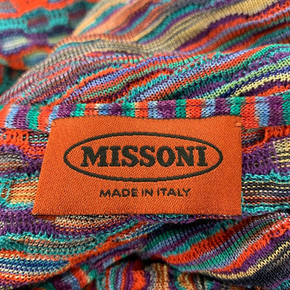 極美品◆ミッソーニ カットソー ヘンリーネック 総柄 レディース サイズ44 MISSONI 【AFB13】