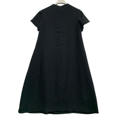 美品◆ル シェル ブルー 半袖ワンピース ブラック レディース サイズ36 LE CIEL BLEU 【AFB3】