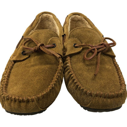 ミネトンカ シューズ スウェード ボア モカシン ベージュ メンズ サイズ11 MINETONKA 約29.0cm【AFC41】