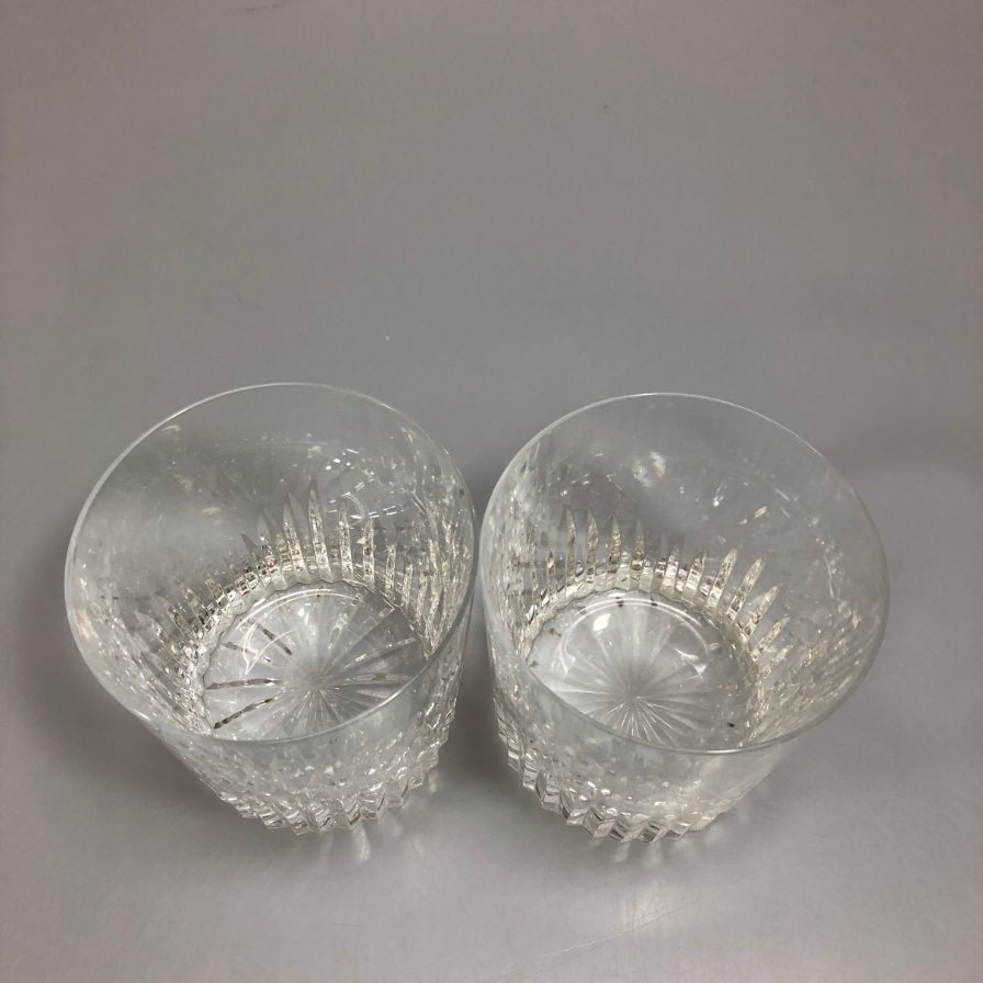 ウイスキー グラス 2客セット Cristallerie de montbronn France【AFI23】【中古】
