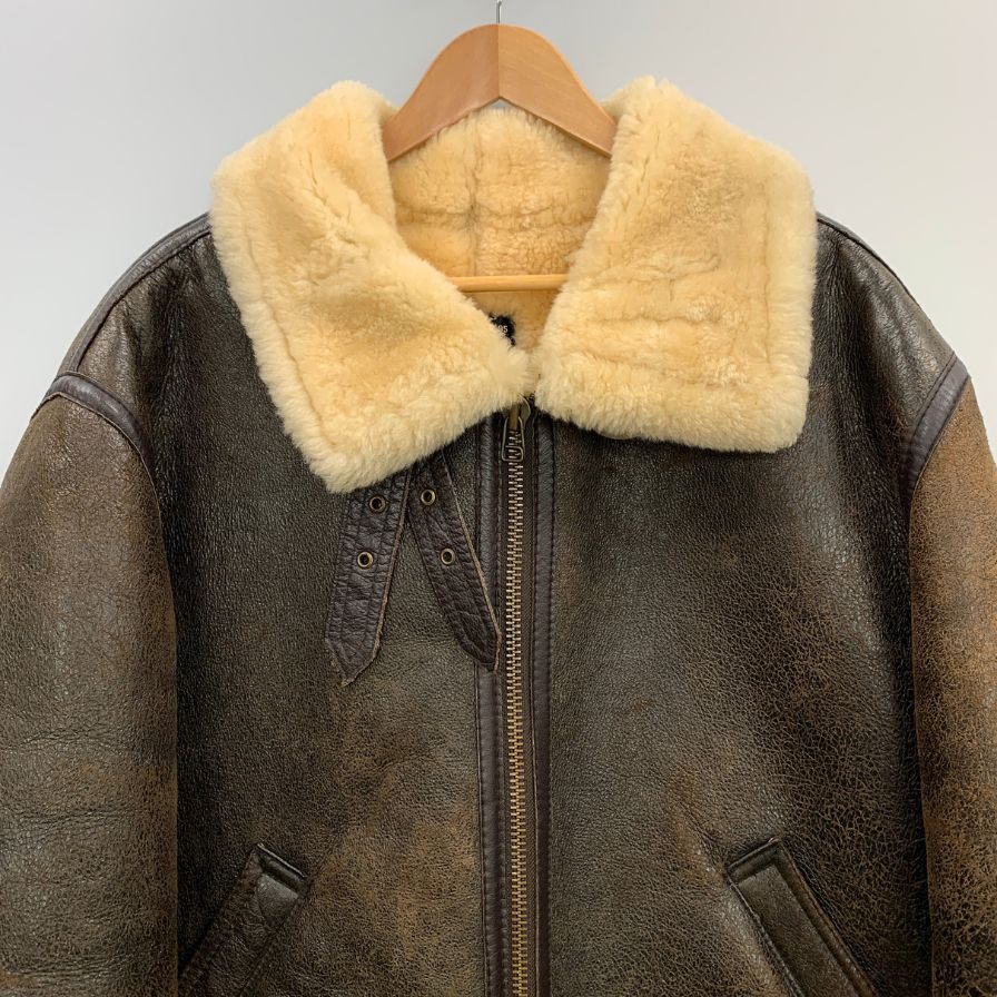 中古◆エーシーコントラクト ムートンジャケット 33H5595 メンズ ブラウン サイズM A.C.CONTRACT 【AFG1】