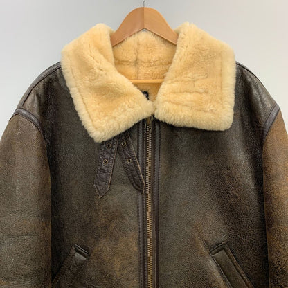 中古◆エーシーコントラクト ムートンジャケット 33H5595 メンズ ブラウン サイズM A.C.CONTRACT 【AFG1】