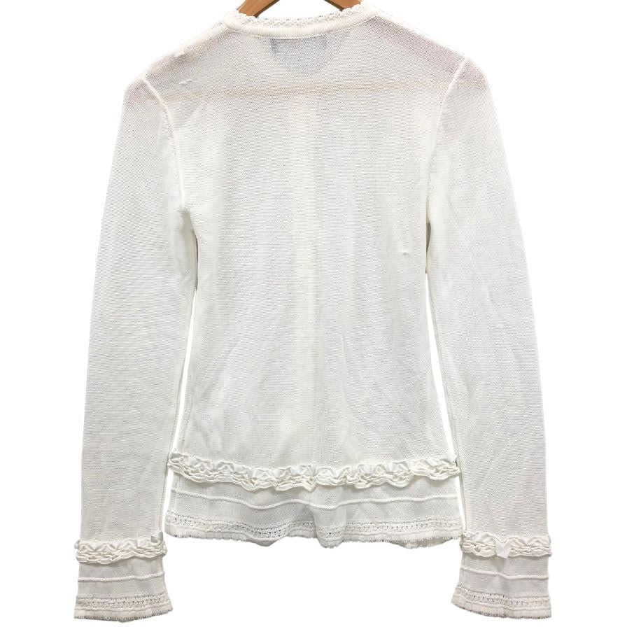 DOLCE&GABBANA ホワイトカーディガン 極美品◇ドルチェ&ガッバーナ カーディガン シルク＆レーション