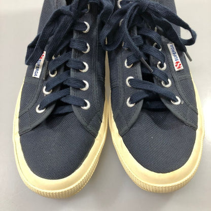 スペルガ ミッドカットスニーカー キャンバス ネイビー メンズ サイズ41 SUPERGA 約26.0cm【AFC35】