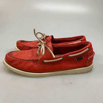 セバゴ レザーシューズ デッキシューズ モカシン メンズ レッド サイズ27cm SEBAGO 約27.0cm【AFC42】