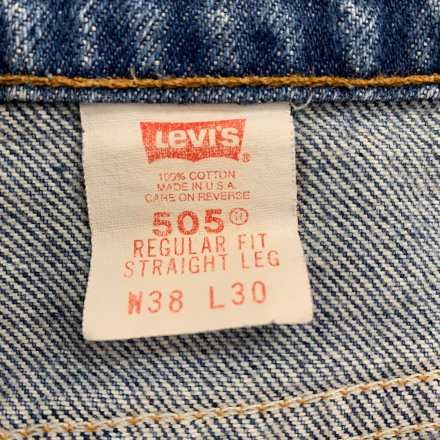 リーバイス デニムパンツ 505 90年代 USA製 ボタン裏575 インディゴ メンズ サイズ W38 L30 LEVI’S 【AFB33】