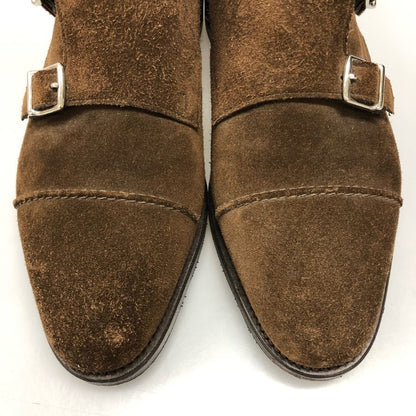 ジョンロブ ダブルモンク ウィリアム スエード ダークブラウン UK6.5E メンズ JOHN LOBB WILLIAM スエードシューズ 約25.5cm【LA】【中古】