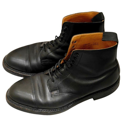 クロケット＆ジョーンズ コニストン キャップトゥ ブーツ カーフ ブラック サイズUK6.5E CROCKETT&JONES ブーツ 約25.0cm【LA】【中古】