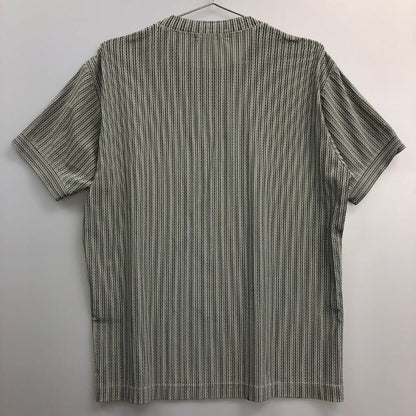 美品◆イッセイミヤケマン 半袖プリーツTシャツ グレー サイズM ISSEY MIYAKE MEN 【AFB43】