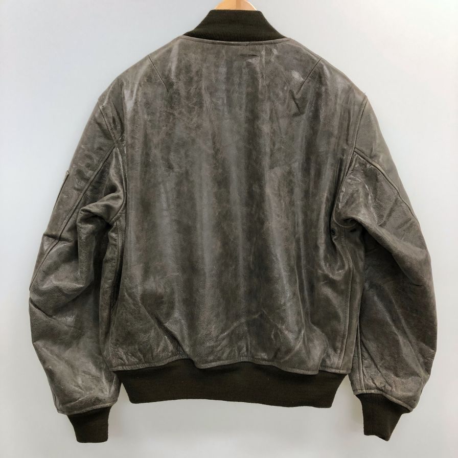 中古◆ジョン オウンビー カンパニー アウター MA-1 レザー ブラウン系 メンズ サイズM John Ownbey Company 【AFG1】