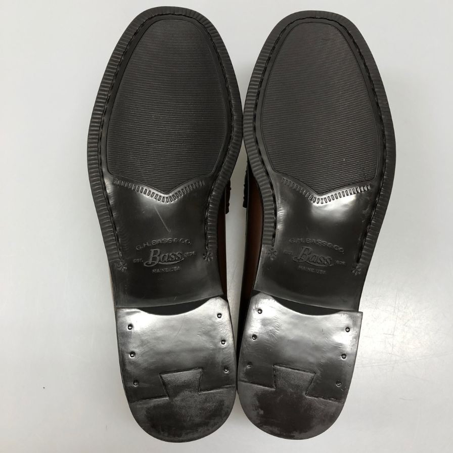 ジーエイチバス ローファー ウィージャンズ ラーソン モカ サイズ7 メンズ ブラウン系 G.H.Bass&Co. WEEJUNS LARSON ローファー 約25.5cm【LA】【中古】