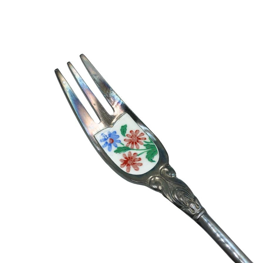 ジェムライト ブライトリンデン フォークセット シルバー 花柄 GEMLIGHT【AFI26】【中古】