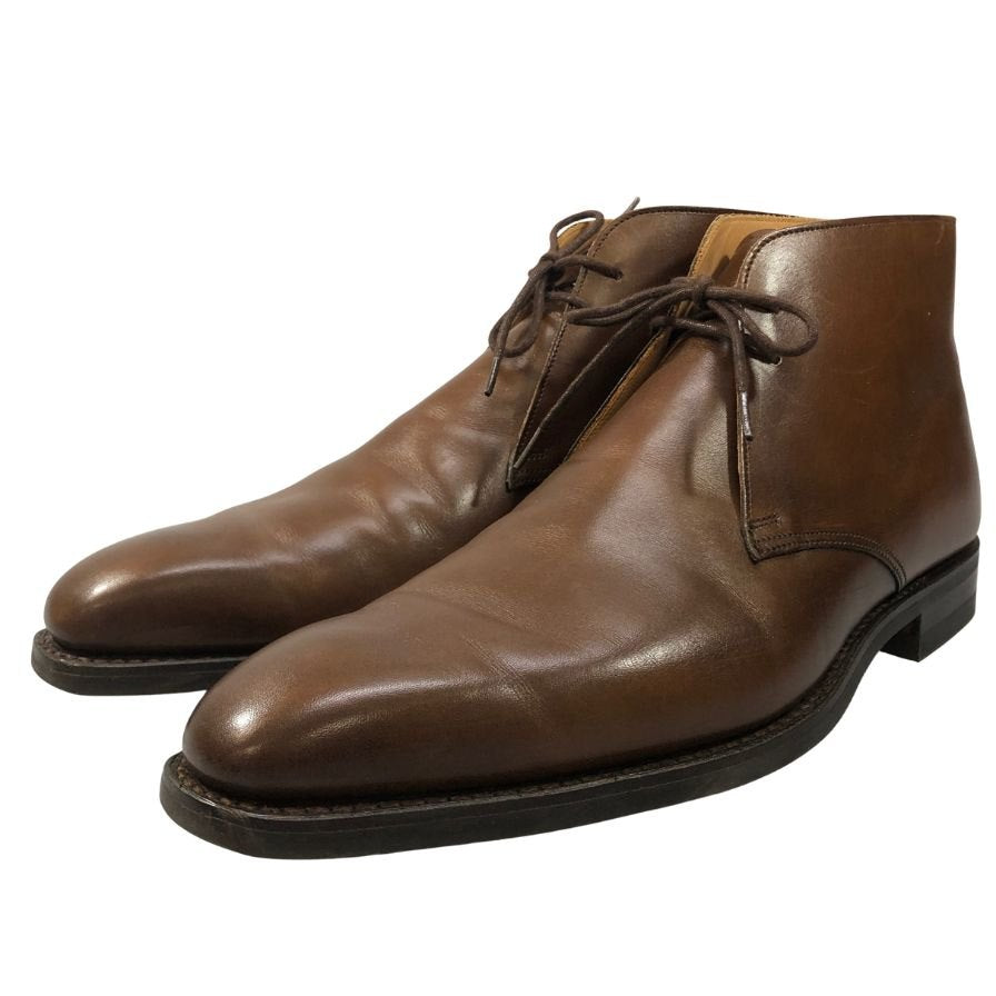 クロケット＆ジョーンズ  レザー チャッカブーツ  TETBURY サイズUK8.5 ブラウン Crockett & Jones ブーツ 約27.0cm【LA】【中古】