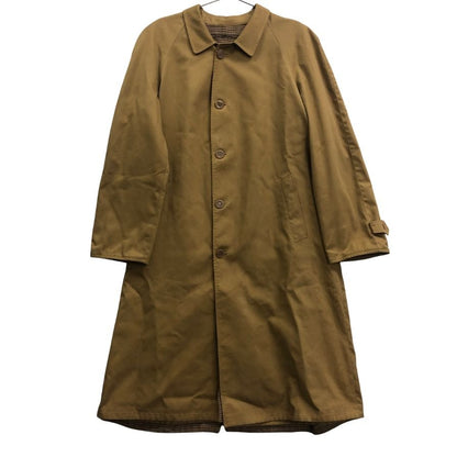 中古◆ノーブランド リバーシブルロングコート ベージュ×千鳥格子 サイズ52 メンズ 【AFB18】