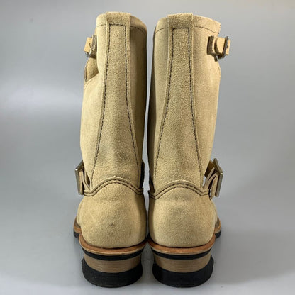 レッドウィング エンジニアブーツ スエード 8268 メンズ US7D ベージュ REDWING 約25.0cm【AFI30】