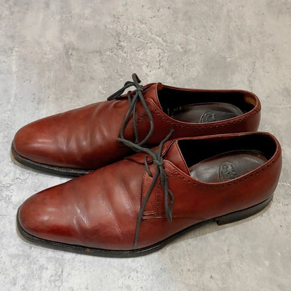 クロケット＆ジョーンズ シャドウェル プレーントゥ Ｖフロント バーガンディ サイズUK7.5D メンズ CROCKETT&JONES ビジネスシューズ 約26.0cm【LA】【中古】