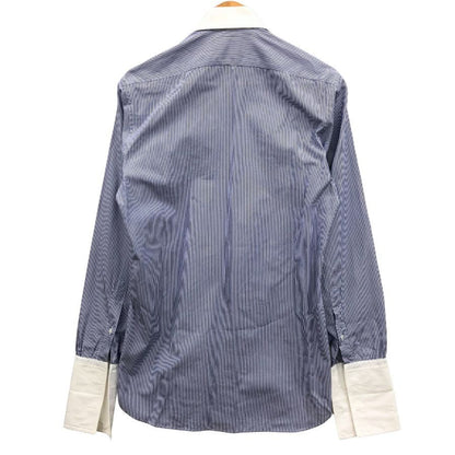 ターンブル＆アッサー ワイシャツ クレリック ストライブ ブルー系 サイズ15 メンズ Turnbull&Asser【LA】