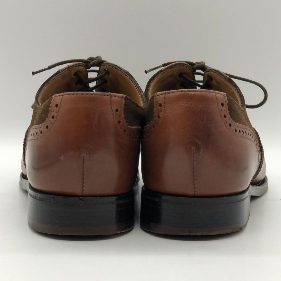 アルフレッドサージェント ウイングチップ カーフ スエードコンビ ブラウン メンズ  サイズ7EEE  Alfred Sargent 約25.0cm【AFC3】