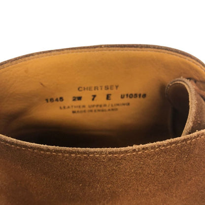 クロケット&ジョーンズ チャッカブーツ チャートシー スエード ライトブラウン サイズ7E CROCKETT&JONES CHERTSEY 約26.0cm【LA】