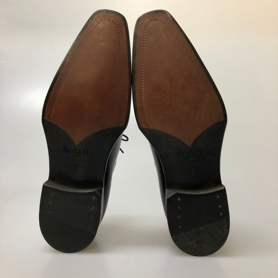 ベルルッティ カーフ レザーシューズ バタフライデザイン シュプリームハンドメイド メンズ サイズ7 パープル系 Berluti SUPREME HAND MADE 約26.0cm【AFD2】