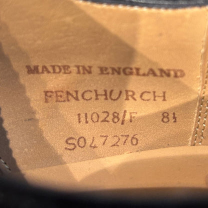 ジョセフチーニー レザーシューズ フェンチャーチ クォーターブローグ カーフ ブラック メンズ サイズUK8.5F JOSEPH CHEANEY FENCHURCH ビジネスシューズ 約27.0cm【LA】【中古】