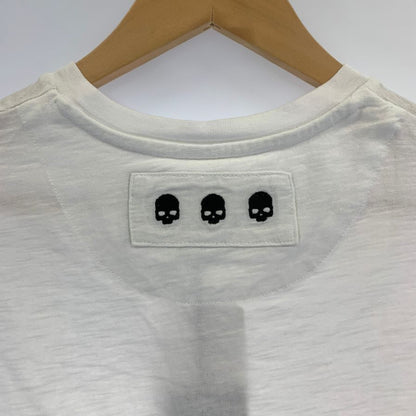 新品同様◆ハイドロゲン Tシャツ  Vネック ロゴ デザイン コットン ホワイト XS HYDROGEN 【AFB16】
