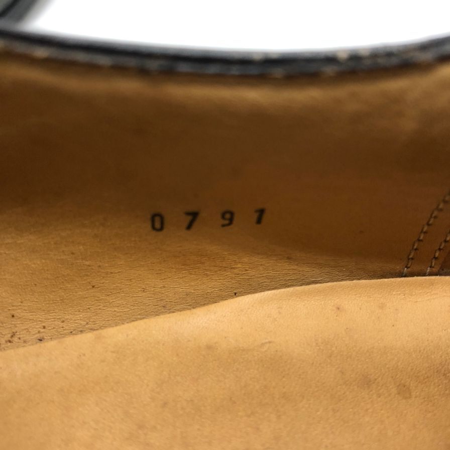 ベルルッティ レザーシューズ ホールカット カリグラフィ パティーヌ メンズ グリーン系 サイズUK6 Berluti 約25.0cm【PTM3】
