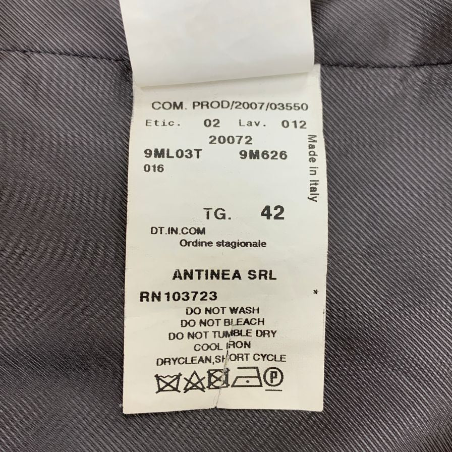 美品◆アルマーニ コレツィオーニ ロングコート ウール ノーカラー ロング丈 ブラウン レディース サイズ42 ARMANI COLLEZIONI 【AFA15】