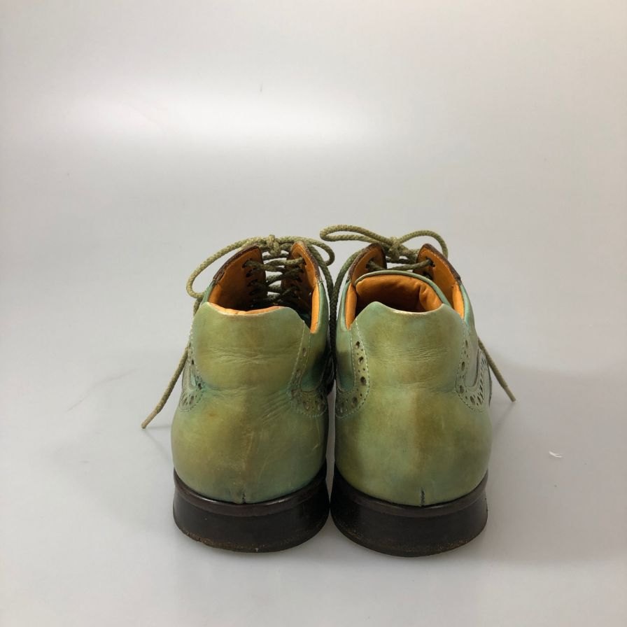 フランチェスコベニーニョ レザーシューズ メンズ サイズUK7 エメラルドグリーン FRANCESCO BENIGNO 約26.0cm【AFC34】