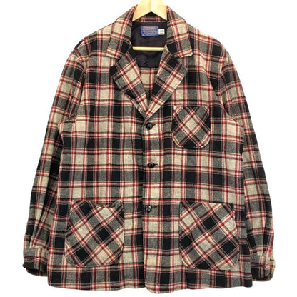 中古◆ペンドルトン 70S 3Bジャケット シングル ウール グレー系 メンズ サイズXL PENDLETON 【AFA1】