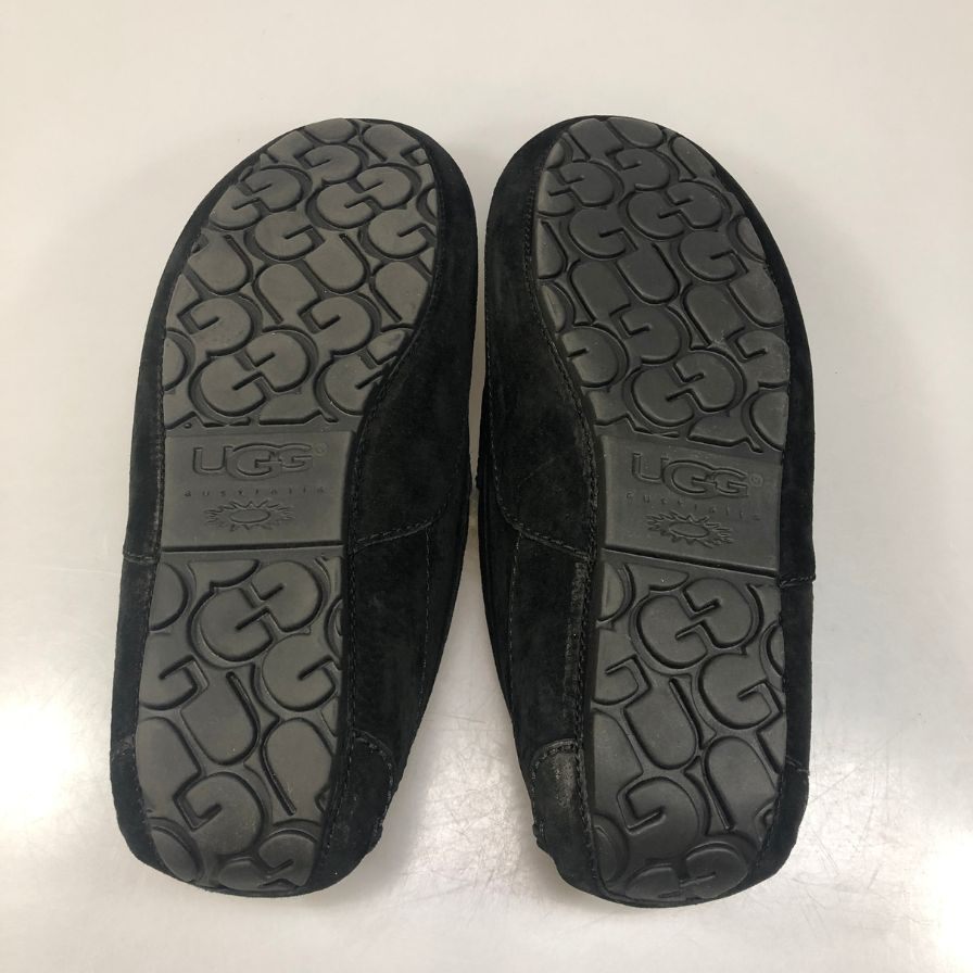 アグ ドライビングシューズ モカシン スエード ムートン メンズ ブラック サイズ26cm UGG 約26.0cm【AFD40】