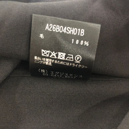 中古◆マーカウェア コンフォートフィット 半袖シャツ ウール100% メンズ サイズ2 ブラック MARKAWERE 【AFB3】