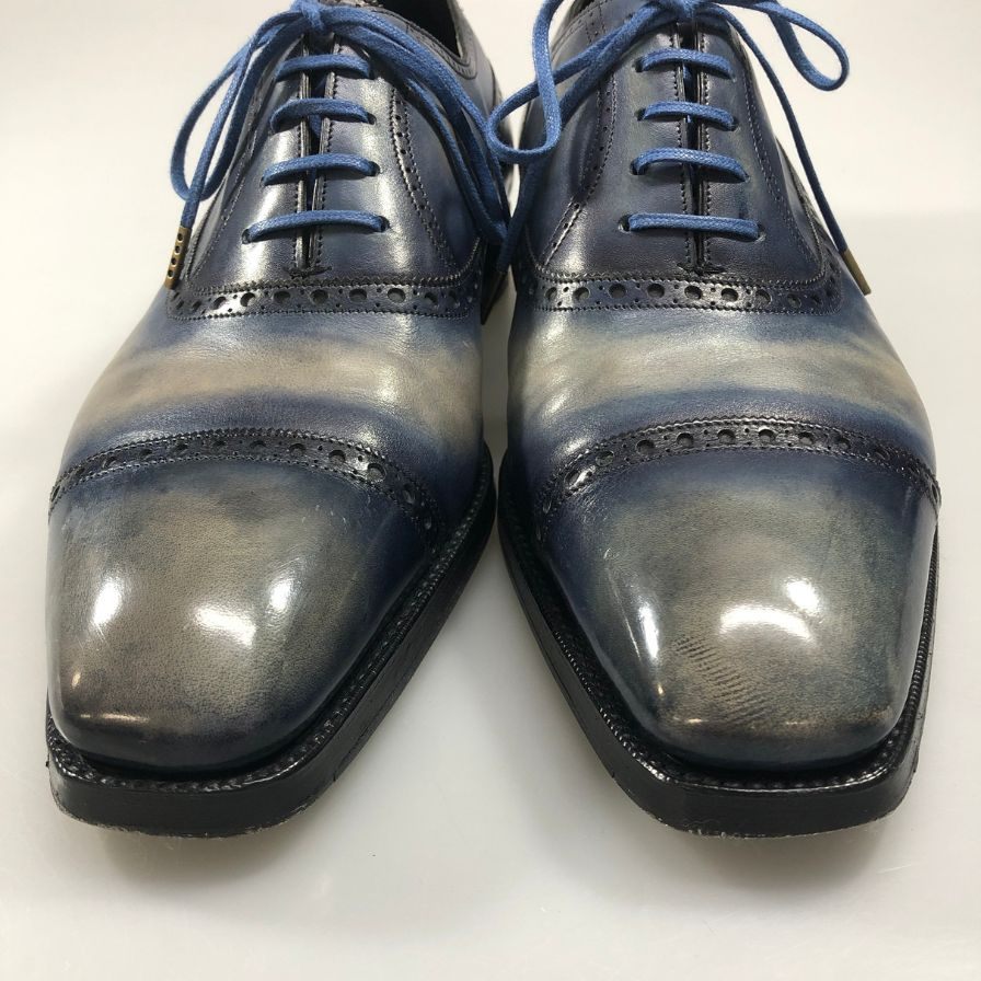 ガジアーノ&ガーリング ワーウィック セミブローグ ブルー UK7E イングランド製 GAZIANO&GIRLING 約25.5cm【AFD13】