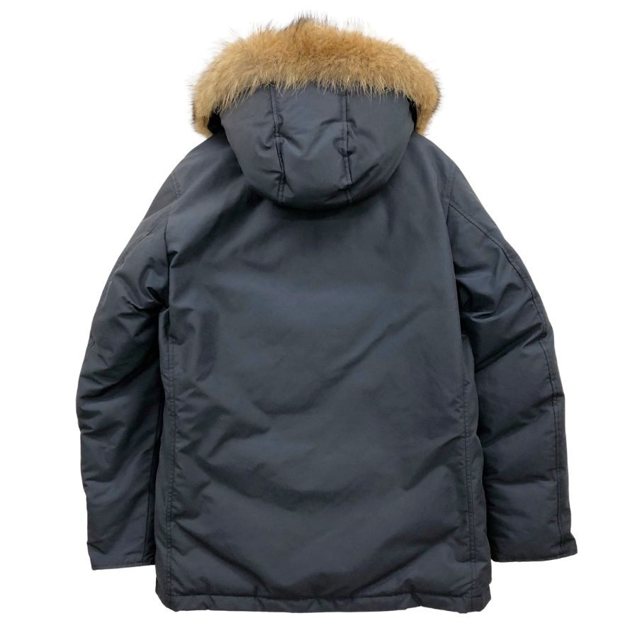 中古◆ウールリッチ ダウンジャケット アークティックパーカー コヨーテファー ネイビー サイズL WOOLRICH 【AFA11】