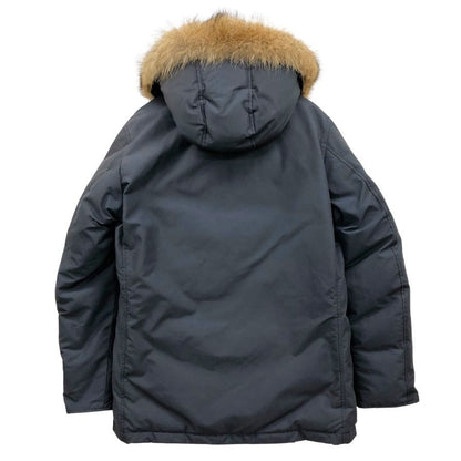 中古◆ウールリッチ ダウンジャケット アークティックパーカー コヨーテファー ネイビー サイズL WOOLRICH 【AFA11】