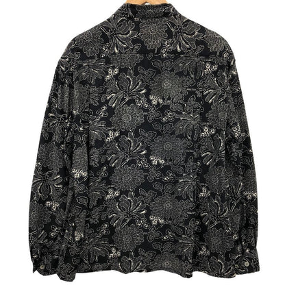 美品◆オアスロウ シャツ オンリーアーク別注 長袖 レーヨン 総柄 ブラック メンズ サイズ3 orSlow ONLY ARK 【AFB42】