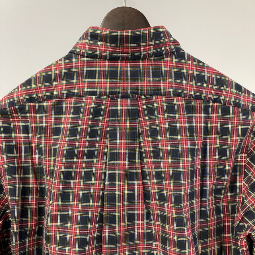 美品◆ラルフローレン ボタンダウンシャツ 90年代 チェック メンズ サイズM Ralph Lauren 【AFB25】