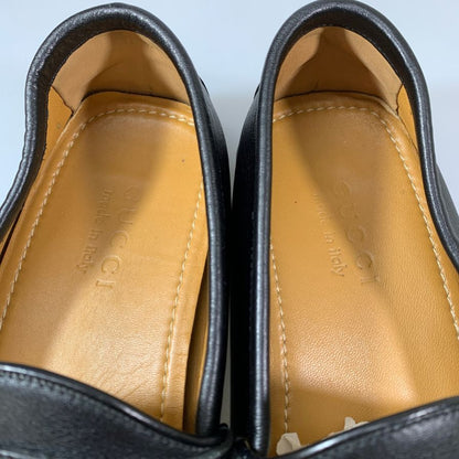 グッチ ドライビングシューズ ローファー 295787 レザー メンズ ブラック サイズ8 GUCCI 約25.0cm【AFC41】