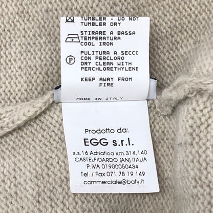 中古◆バフィー ウール リネン 混合 クールネック ニット メンズ サイズ 44 ブラウン系 BAFY 【AFB28】