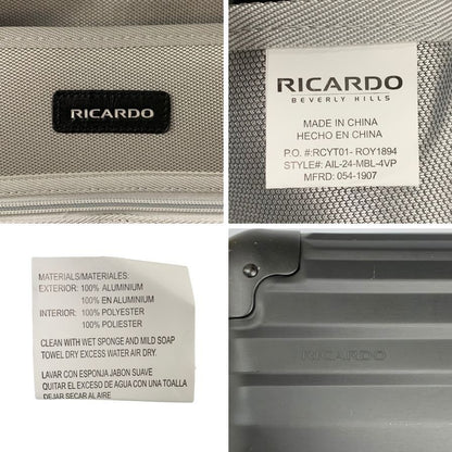 リカルド キャリーケース ダイヤルロック式 ブラック 24インチ 58L RICARDO【AFE13】