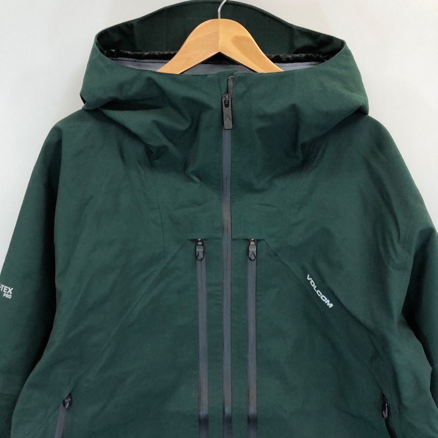 新品同様◆ボルコム スノーボード ウェア ジャケット G0652601 25-26モデル GORE-TEX ナイロンプロシェル グリーン サイズL/G メンズ VOLCOM 【AFA3】