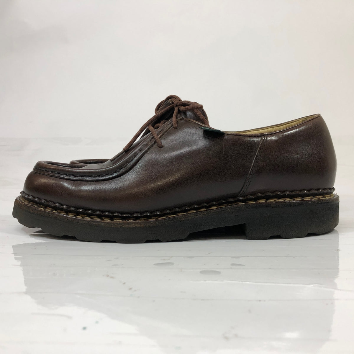 パラブーツ ミカエル カーフレザー チロリアンシューズ メンズ サイズ40 ブラウン PARABOOT ビジネスシューズ 約25.0cm【LA】【中古】