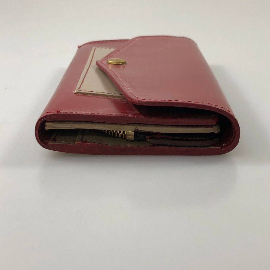 グレンロイヤル 長財布 三つ折り財布 フラップ ブライドルレザー ボルドー GLENROYAL【AFI1】
