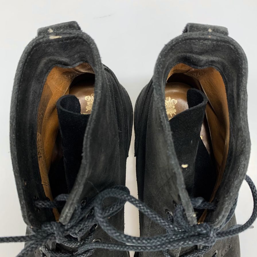 トリッカーズ カントリーブーツ M7112 スエード ブラック メンズ サイズ7ハーフ Tricker's 約25.5cm【AFC41】