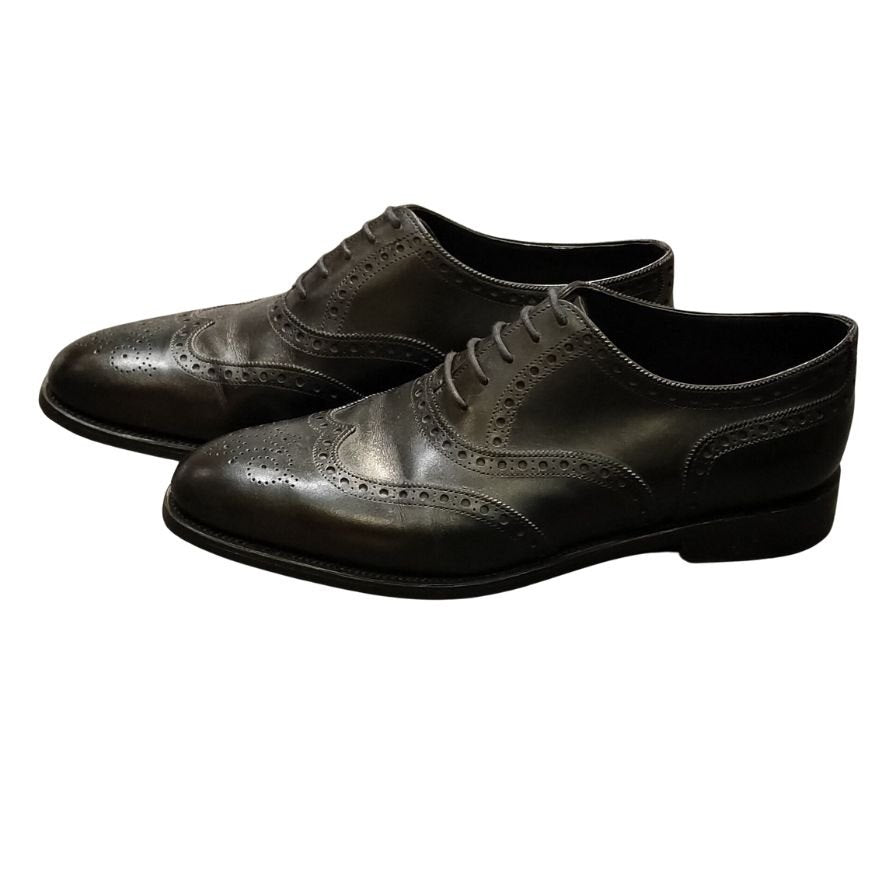 ジョンロブ レザーシューズ ストーウェイ ウィングチップ 8695ラスト ブラック メンズ サイズ6.5E JOHN LOBB STOWEY ビジネスシューズ 約26.0cm【LA】【中古】