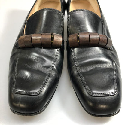 サルバトーレ フェラガモ ウッドビットローファー ブラック レディース サイズ7C Salvatore Ferragamo 約24.0cm【AFC47】