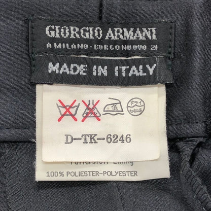 ジョルジオアルマーニ パンツ ボタンフライ ブラック シルク レディース サイズ38 GIORGIO ARMANI 【AFB12】