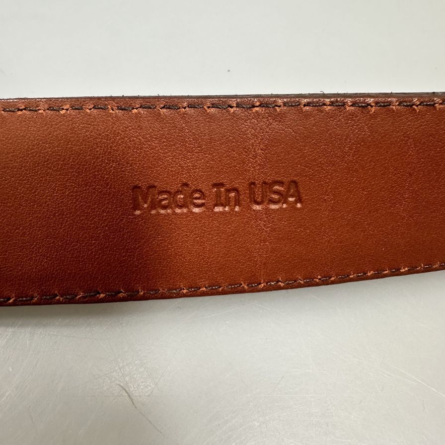 ハイランド レザーベルト ホーウィン シェル コードバン USA製 メンズ サイズ 34インチ 85cm ブラウン HIGHLAND HORWEEN【AFI20】