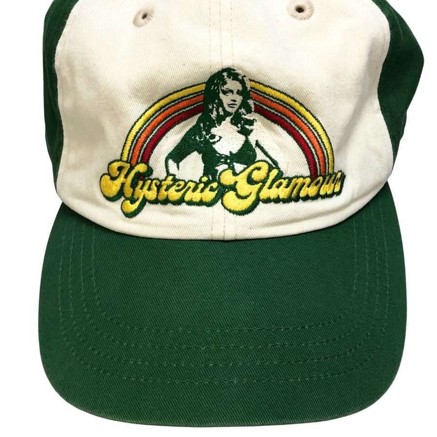 ヒステリックグラマー キャップ RAINBOW刺繍 グリーン サイズフリー ユニセックス HYSTERIC GLAMOUR